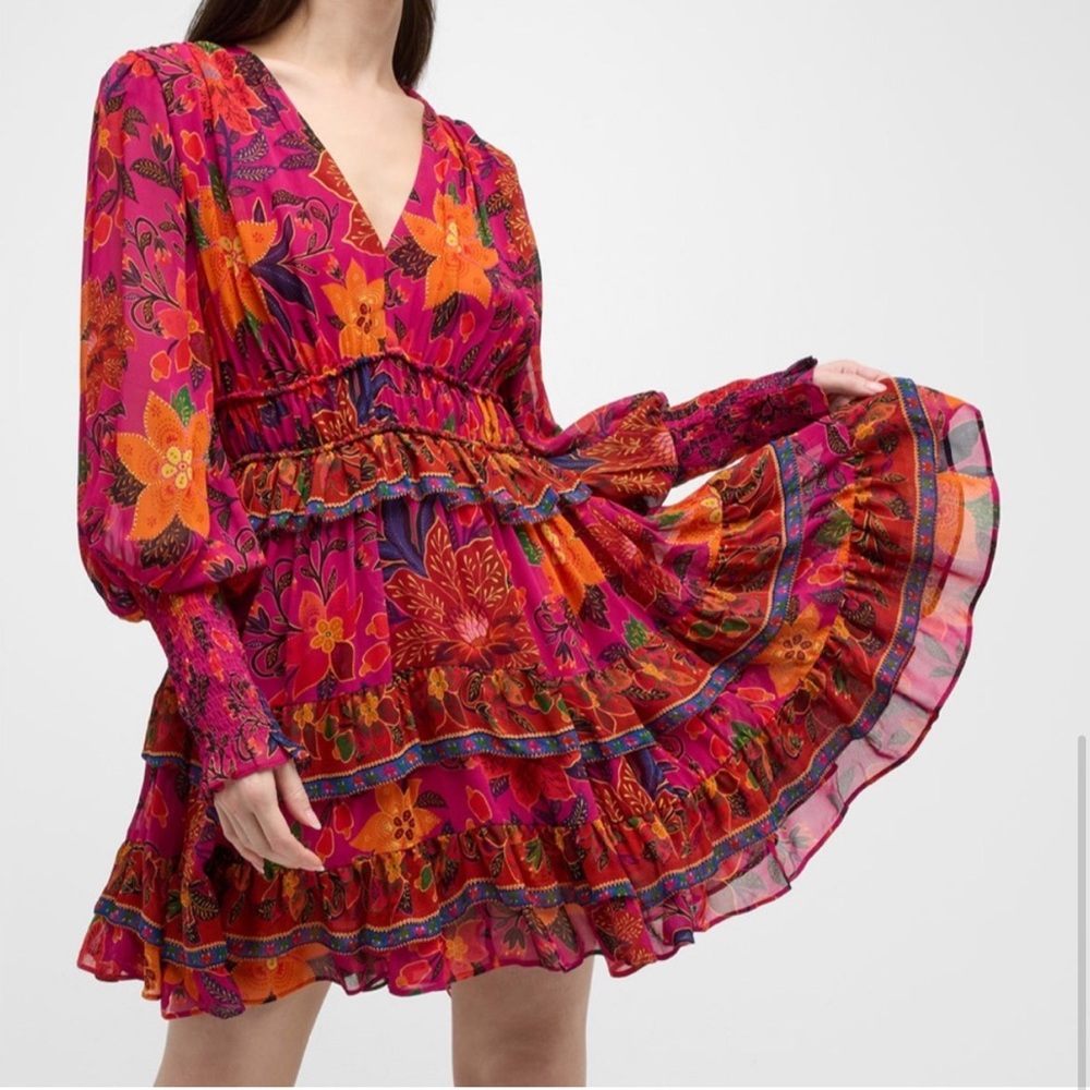 NEW! FARM Rio - Tropical Tapestry Pink Mini Dress